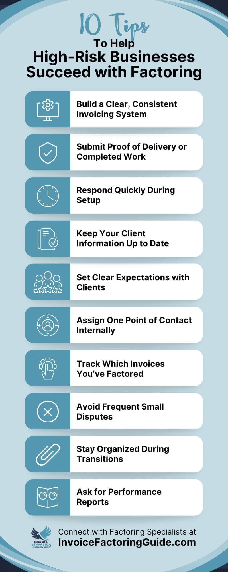 Tips to Help High-Risk Businesses Succeed with Factoring